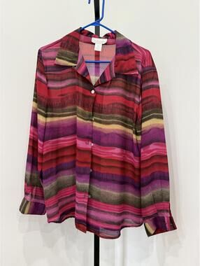 Jordan Long Sleeve Button-Up Shirt Size Large